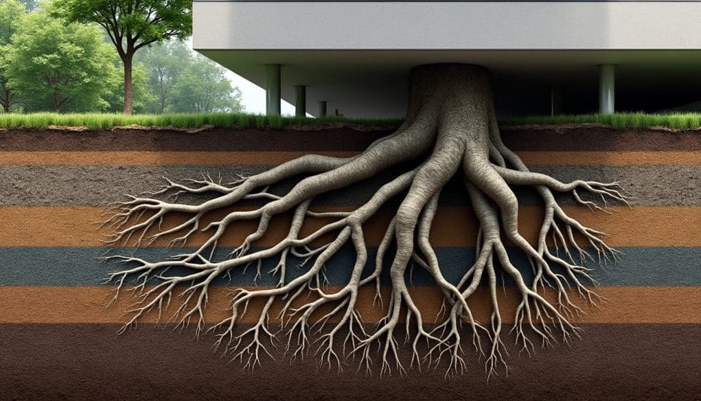 Distance aux constructions : ce que les racines imposent